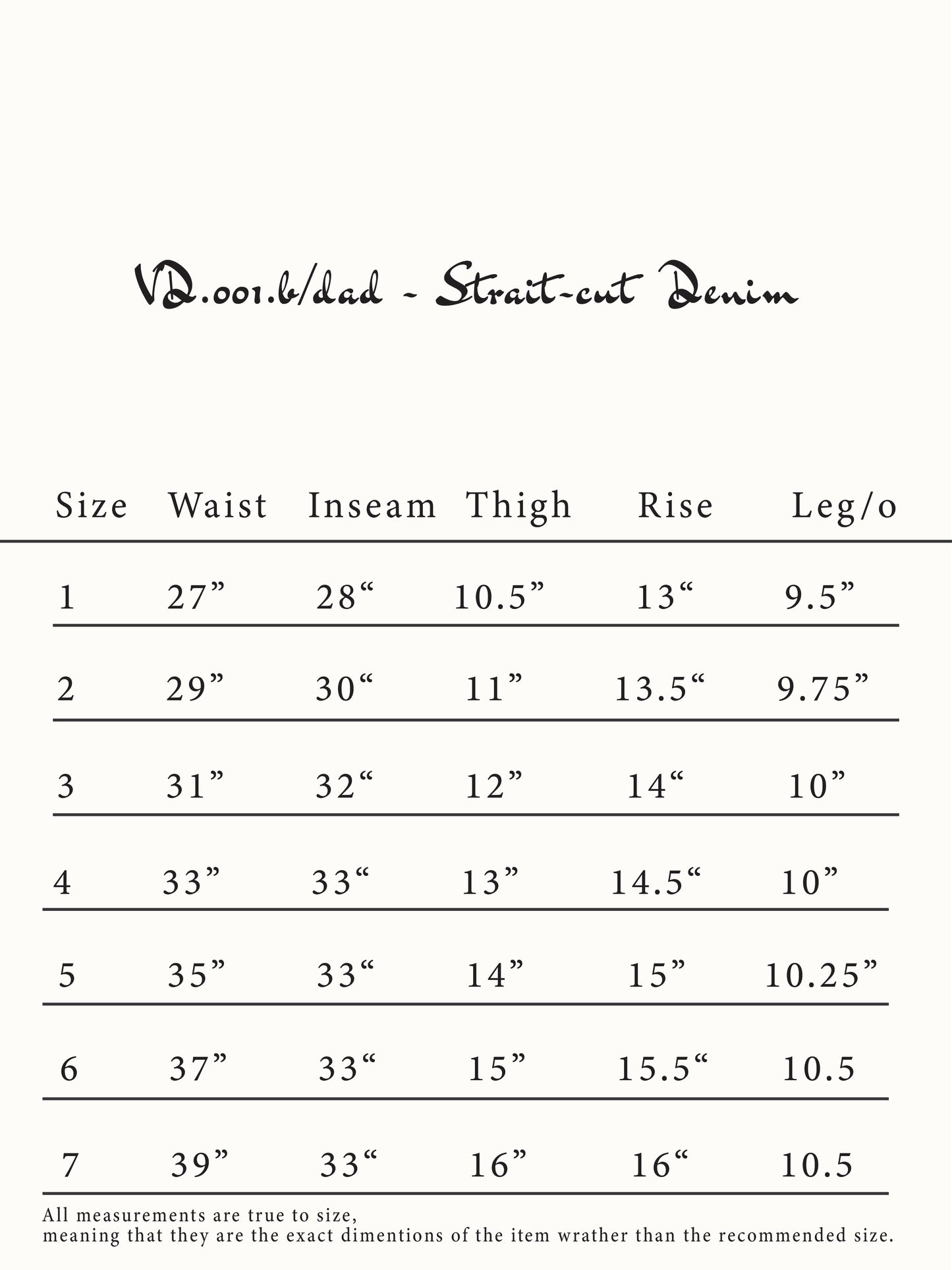 VD.001.B/DAD - STRAIGHT CUT DENIM