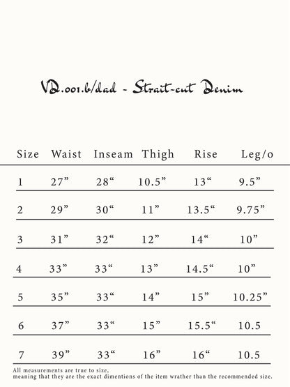 VD.001.B/DAD - STRAIGHT CUT DENIM