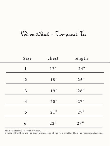 VD.001.T/DAD - TWO-PANEL TEE, LIMITED EDITION GRAPHIC